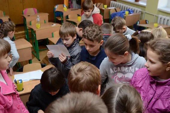 Міліціонери, які повернулися із зони АТО, подякували школярам за підтримку (Фото) + (Відео) — фото 2